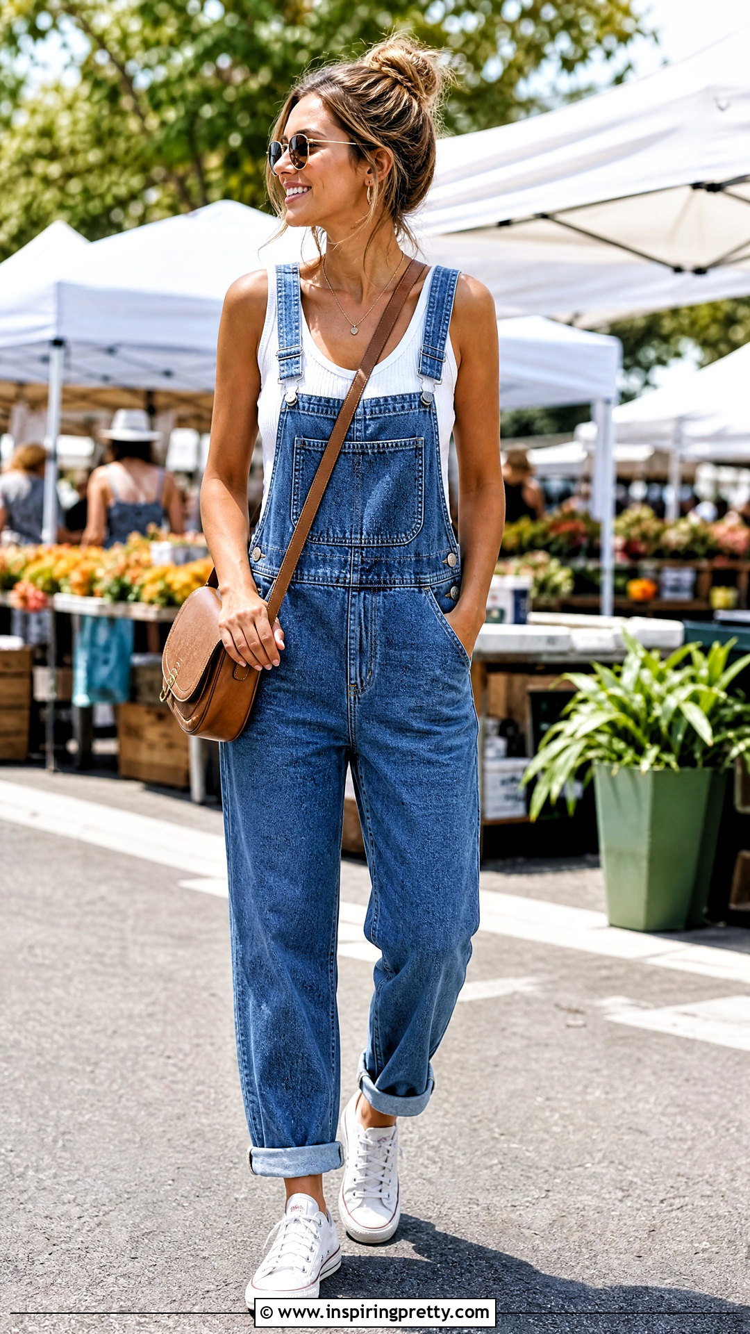 White Tank Top With Overalls - 50 white tank top outfit aesthetic ideas