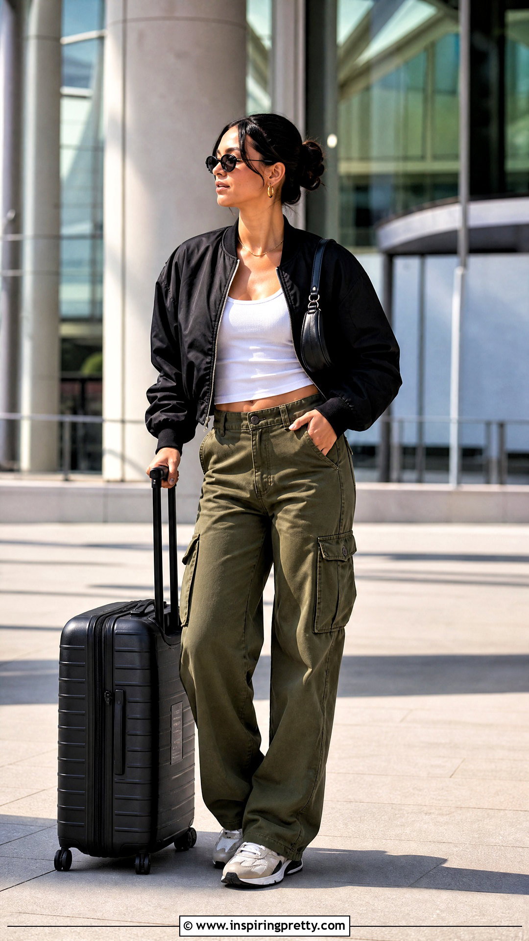 White Tank Top With a Bomber Jacket - 50 white tank top outfit aesthetic ideas