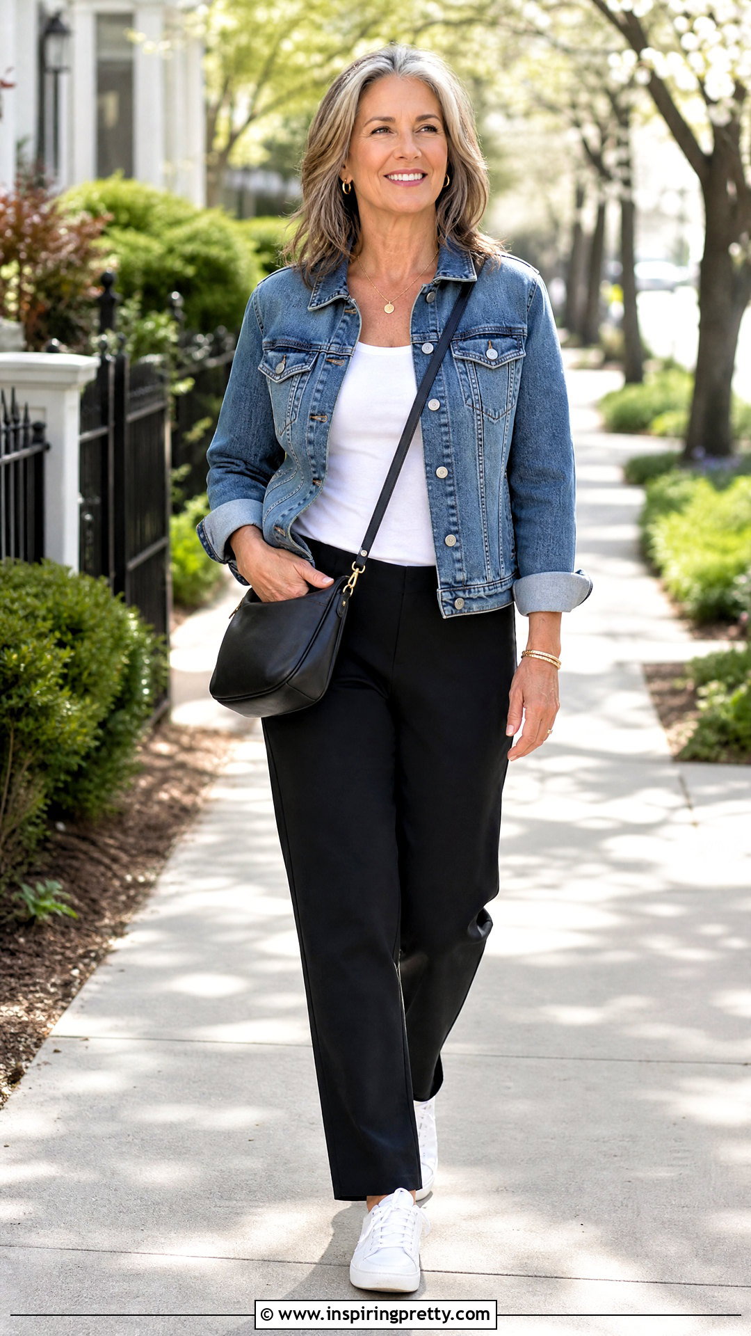 White Tank Top With a Denim Jacket - 50 white tank top outfit aesthetic ideas