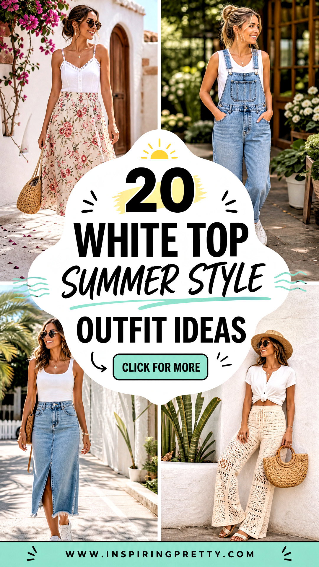 20 White Top Summer Style Outfit Ideas for Effortless Looks - 20 White Top Summer Style Outfit Ideas for Effortless Looks