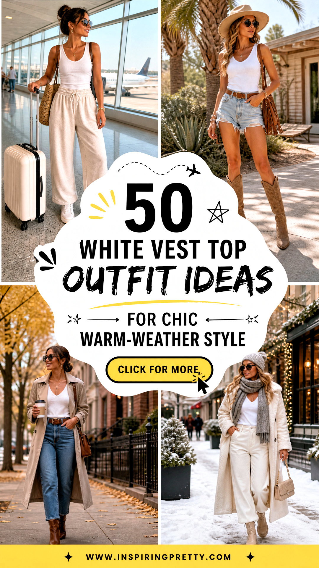 50 White Vest Top Outfit Ideas for Chic Warm-Weather Style - 50 White Vest Top Outfit Ideas for Chic Warm-Weather Style