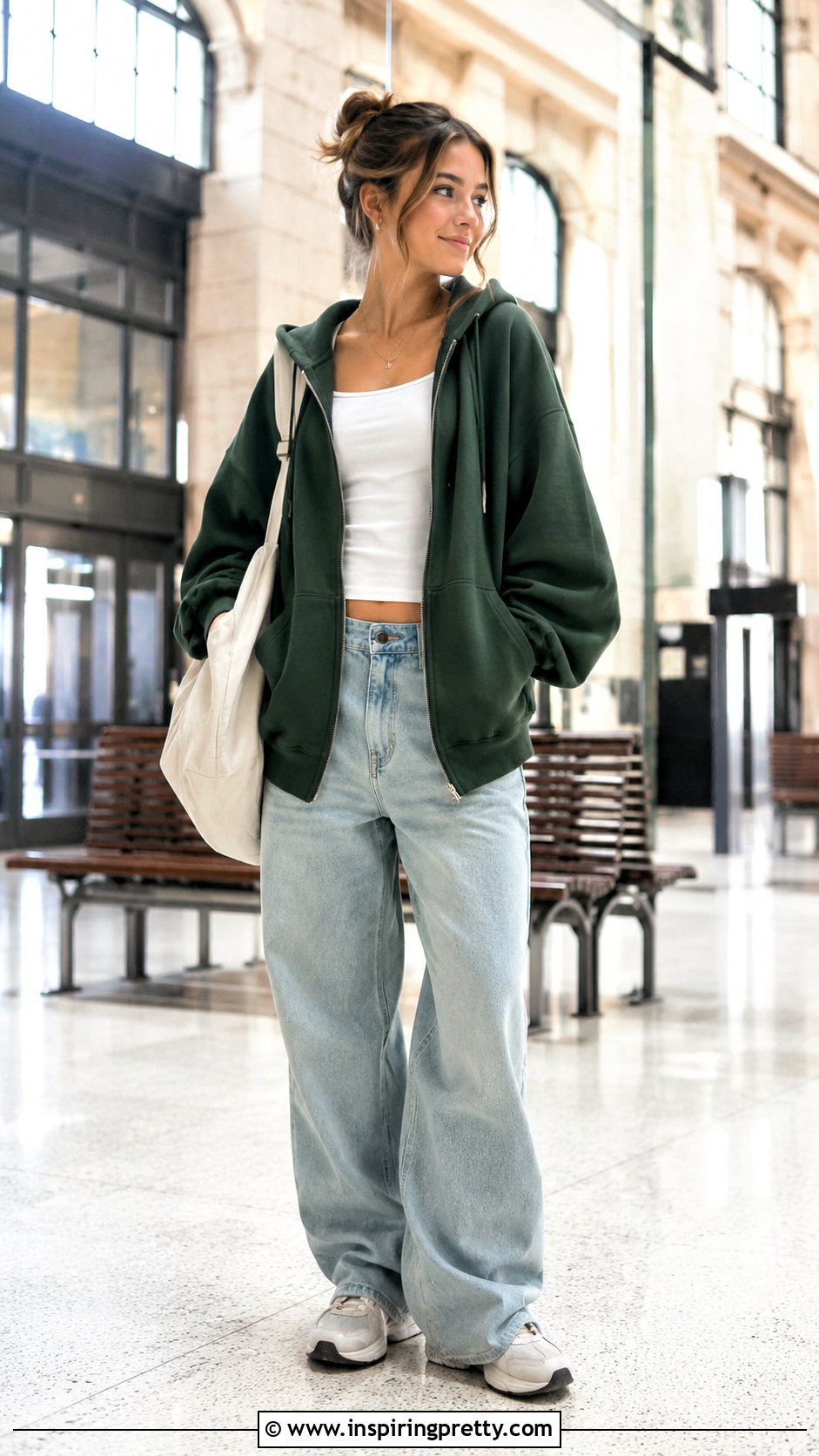 White Zelly Top With Zip Up Hoodie - 25 white zelly top outfit ideas
