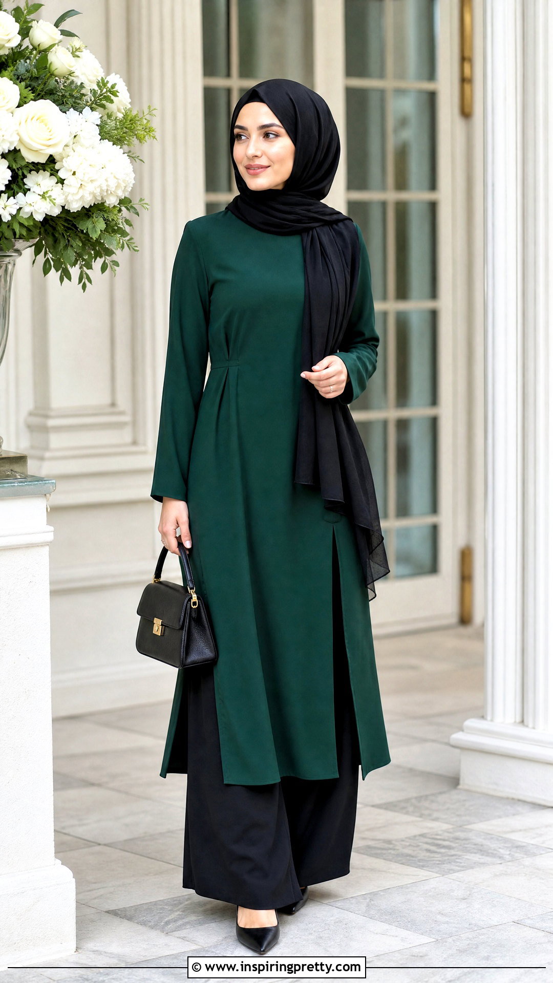 Wide Leg Trousers With Long Modest Tunic - 50 trouser and top for ladies