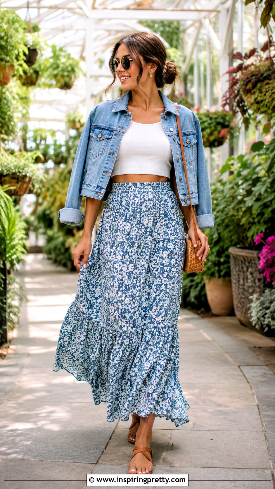 Wild Fable Ribbed Crop Top With Flowy Maxi Skirt - 20 wild fable ribbed crop top outfit ideas
