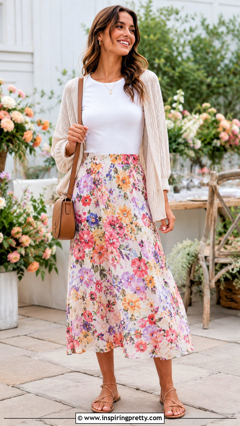 Wild Fable White Top With A Floral Midi Skirt - 20 wild fable white top outfit ideas