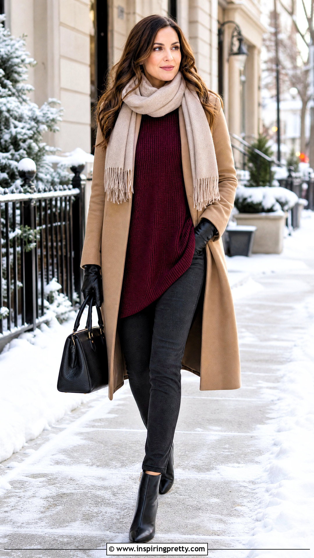 Winter Hi Lo Tunic Top With Coat And Slim Pants - 20 Hi Lo Tunic Tops outfit ideas