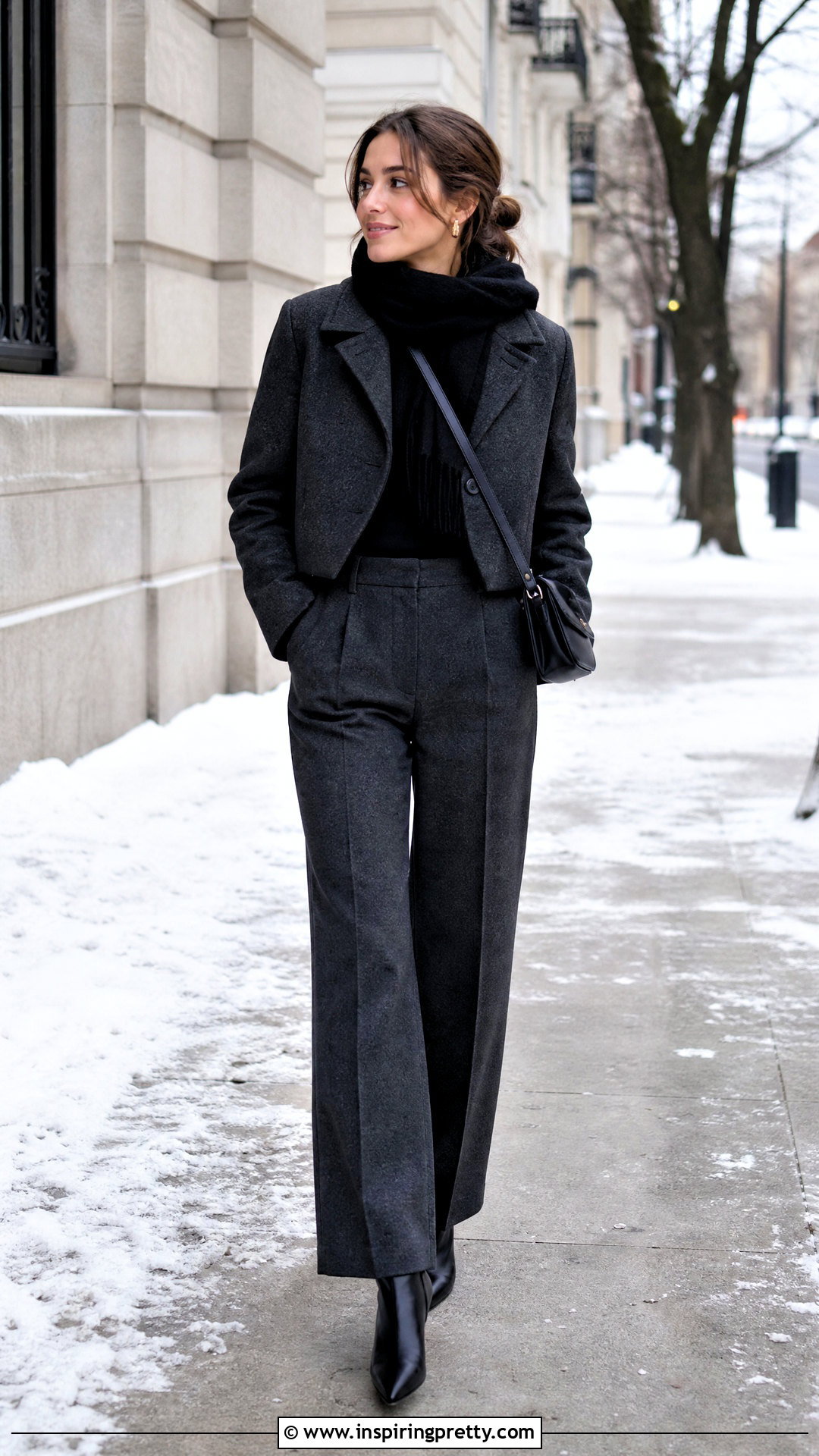 Winter Layered Crop Top Outfit - 20 Petite Crop Tops outfit ideas