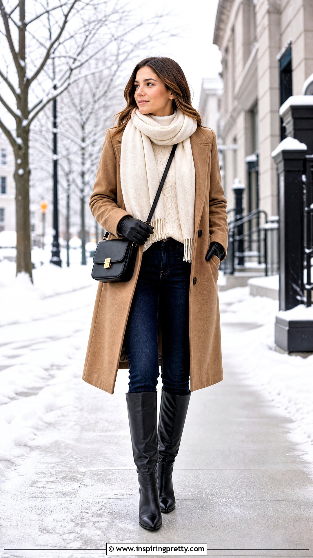 Winter Layered Top With Jeans - 50 jeans top outfit for women