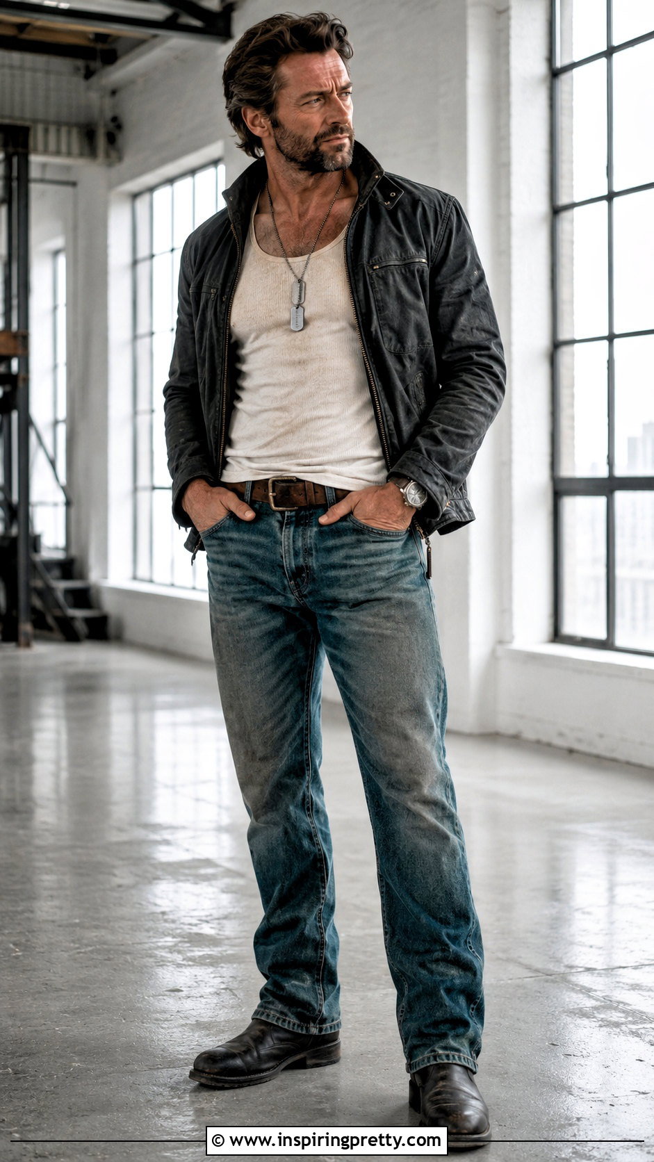 Wolverine Distressed Tank Top And Faded Jeans Outfit - 20 hugh jackman wolverine tank top outfit ideas