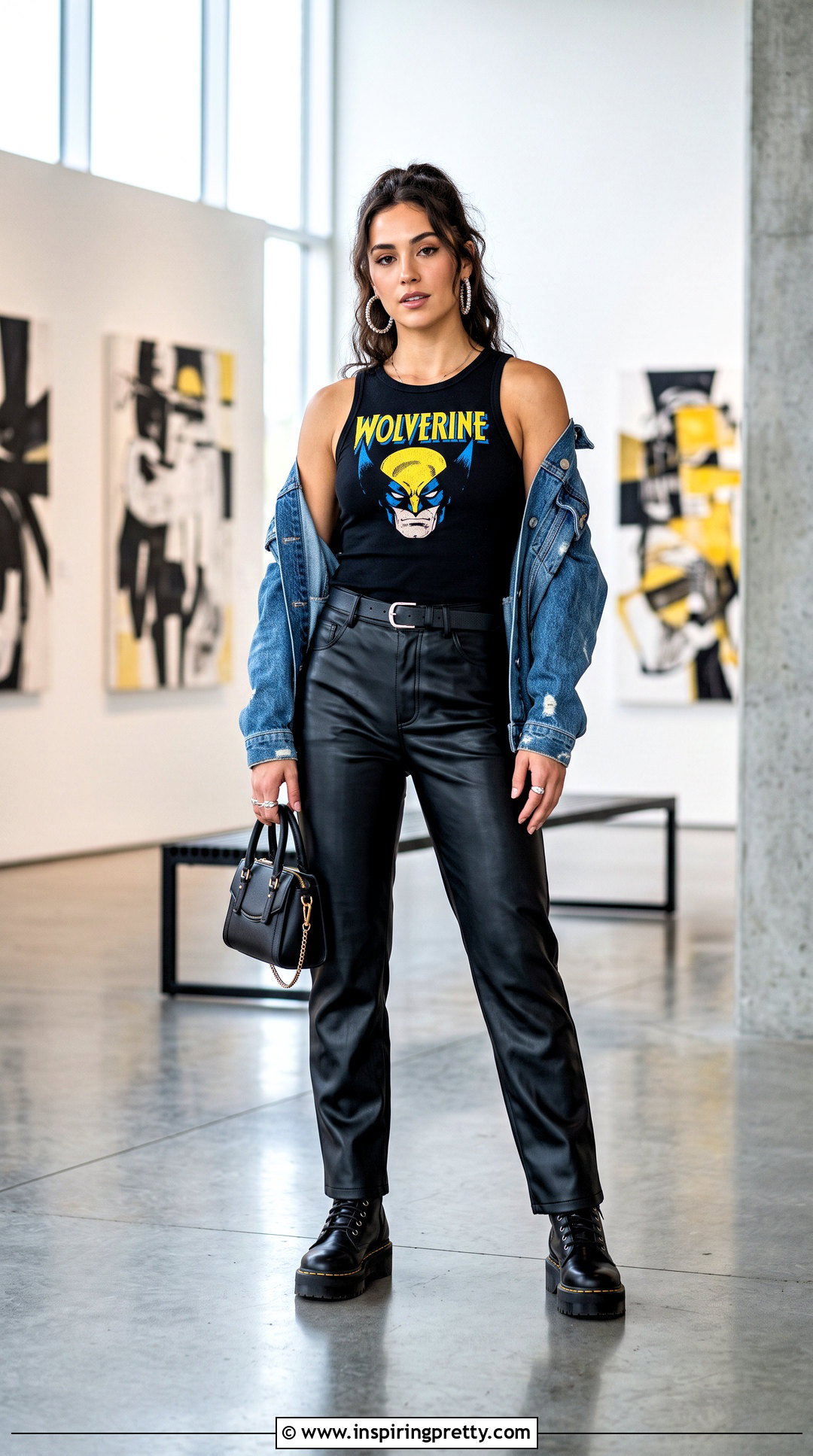 Wolverine Tank Top With Faux Leather Pants - 20 wolverine tank top outfit ideas