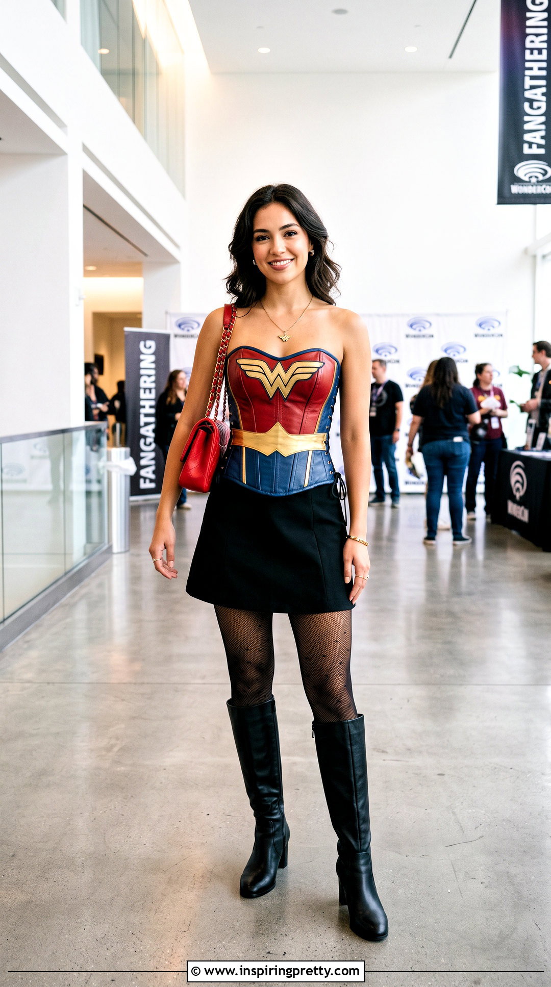 Wonder Woman Corset Top With Black Mini Skirt - 25 wonder woman corset top outfit ideas