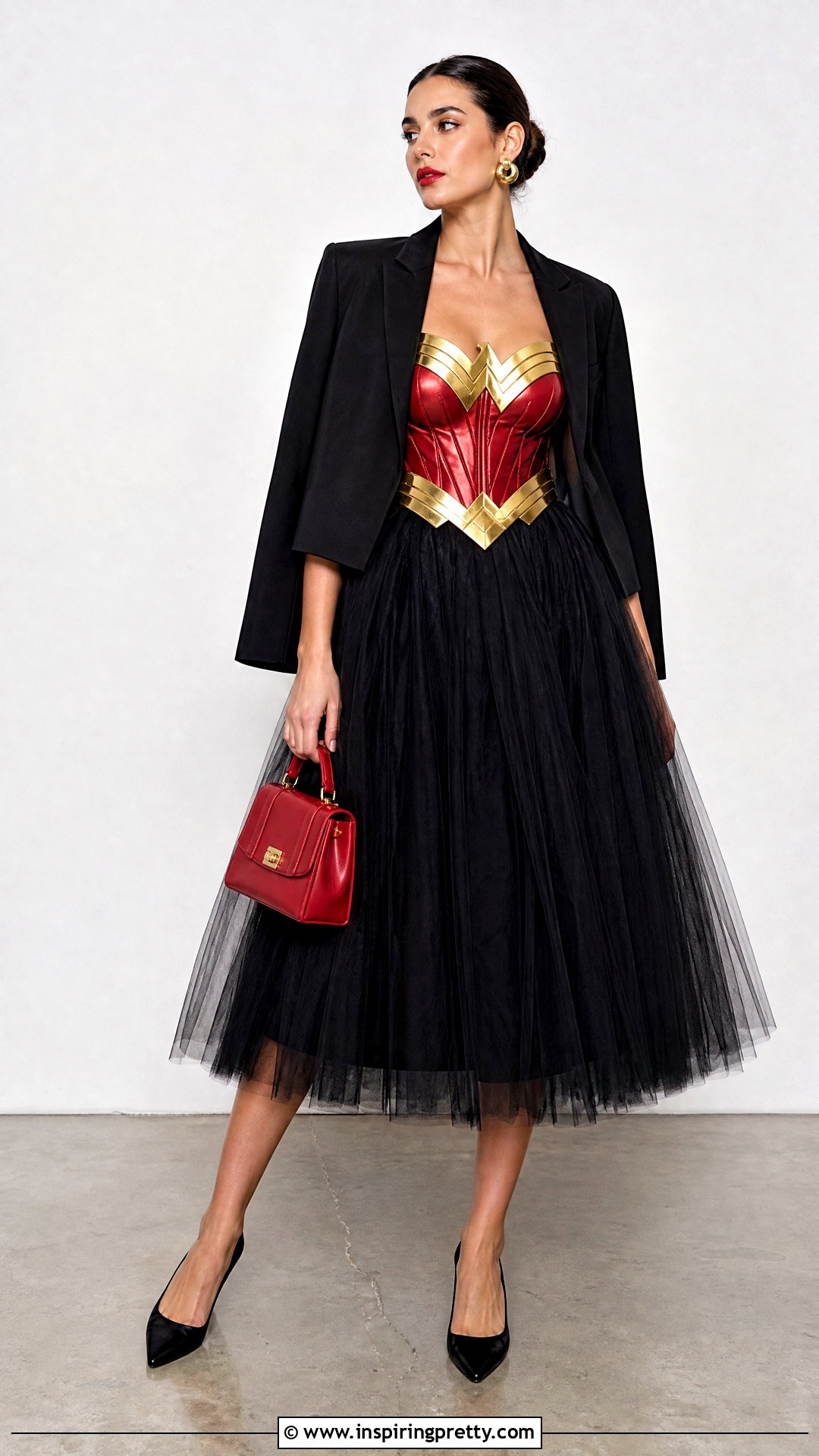 Wonder Woman Corset Top With Black Tulle Skirt - 25 wonder woman corset top outfit ideas