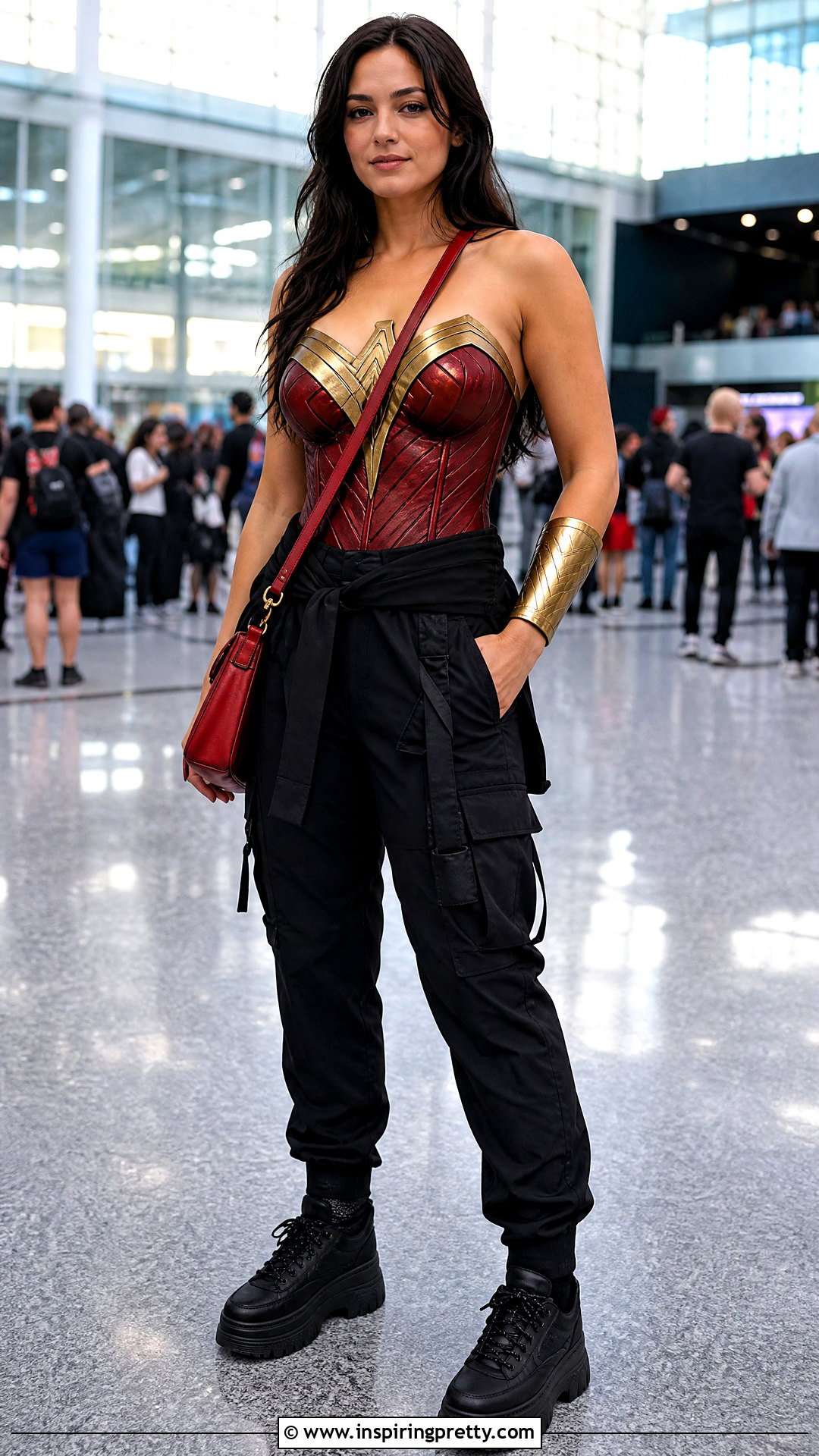 Wonder Woman Corset Top With Black Utility Jumpsuit - 25 wonder woman corset top outfit ideas
