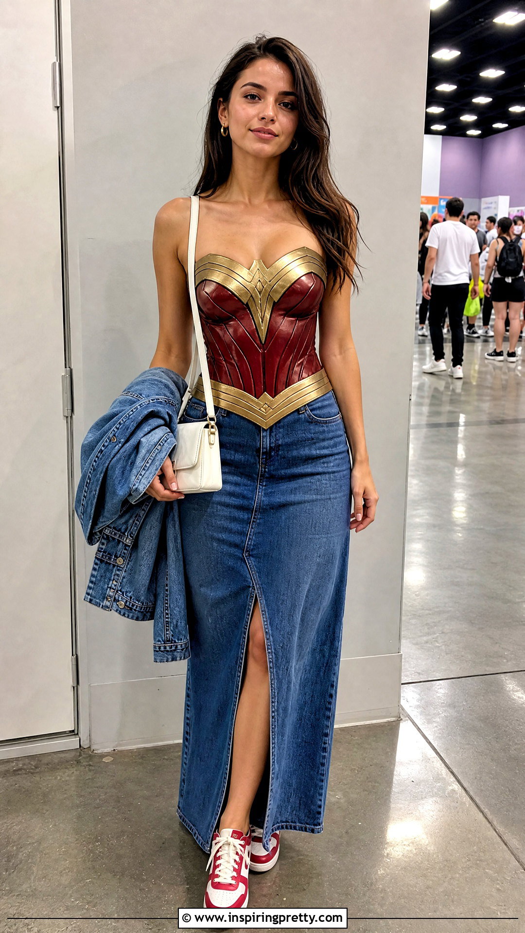 Wonder Woman Corset Top With Denim Maxi Skirt - 25 wonder woman corset top outfit ideas