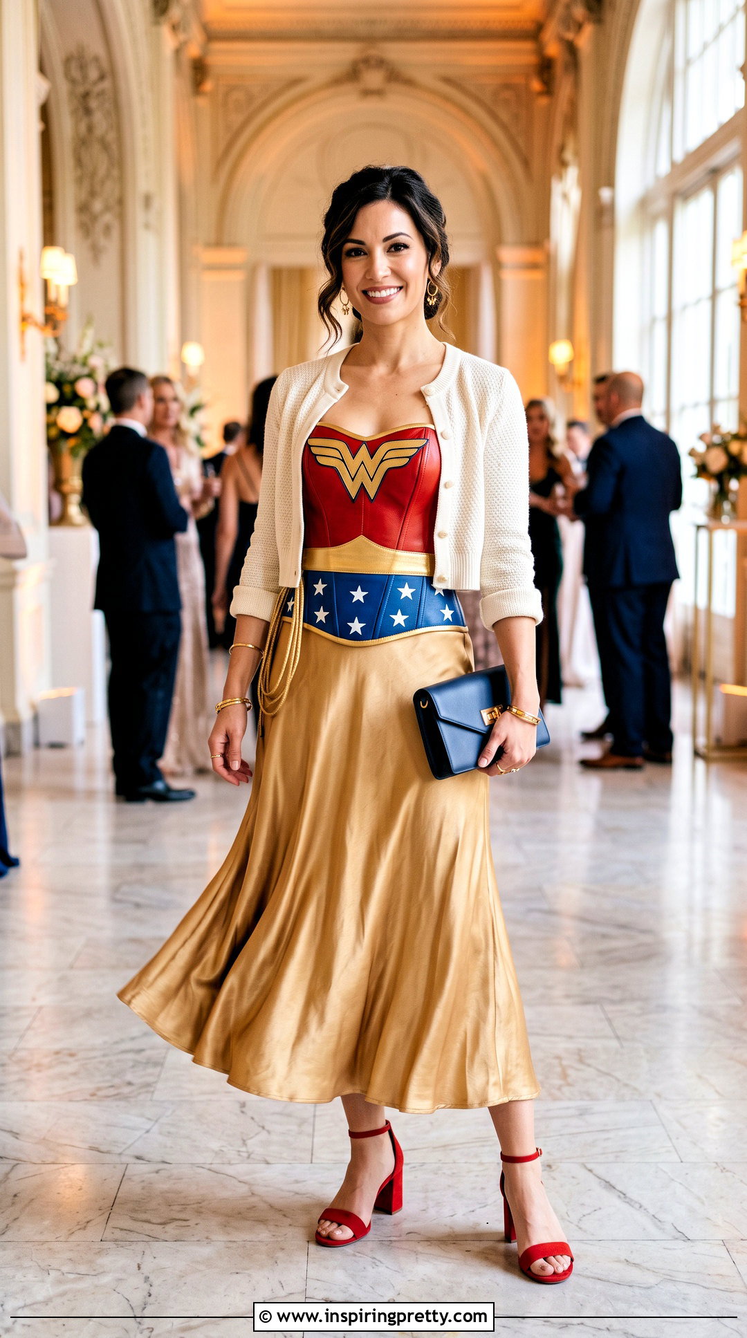 Wonder Woman Corset Top With Gold Satin Skirt - 25 wonder woman corset top outfit ideas
