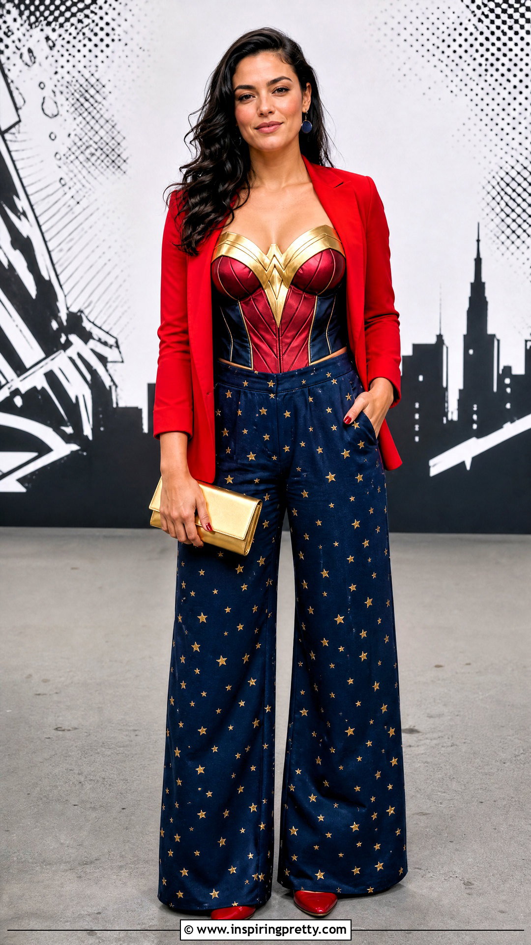 Wonder Woman Corset Top With Star Print Pants - 25 wonder woman corset top outfit ideas