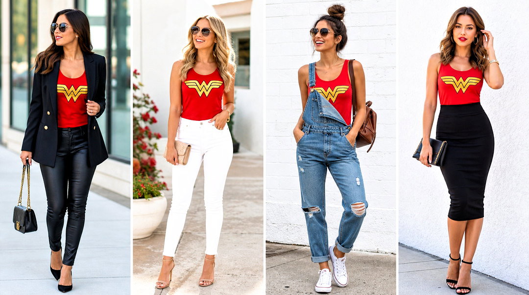 25 Wonder Woman Tank Top Outfit Ideas for Heroic Style
