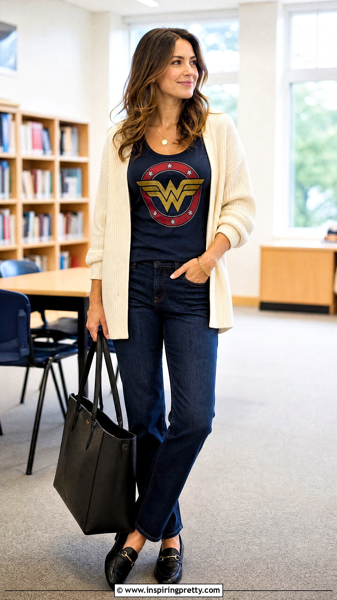 Wonder Woman Tank Top With A Cardigan - 25 wonder woman tank top outfit ideas