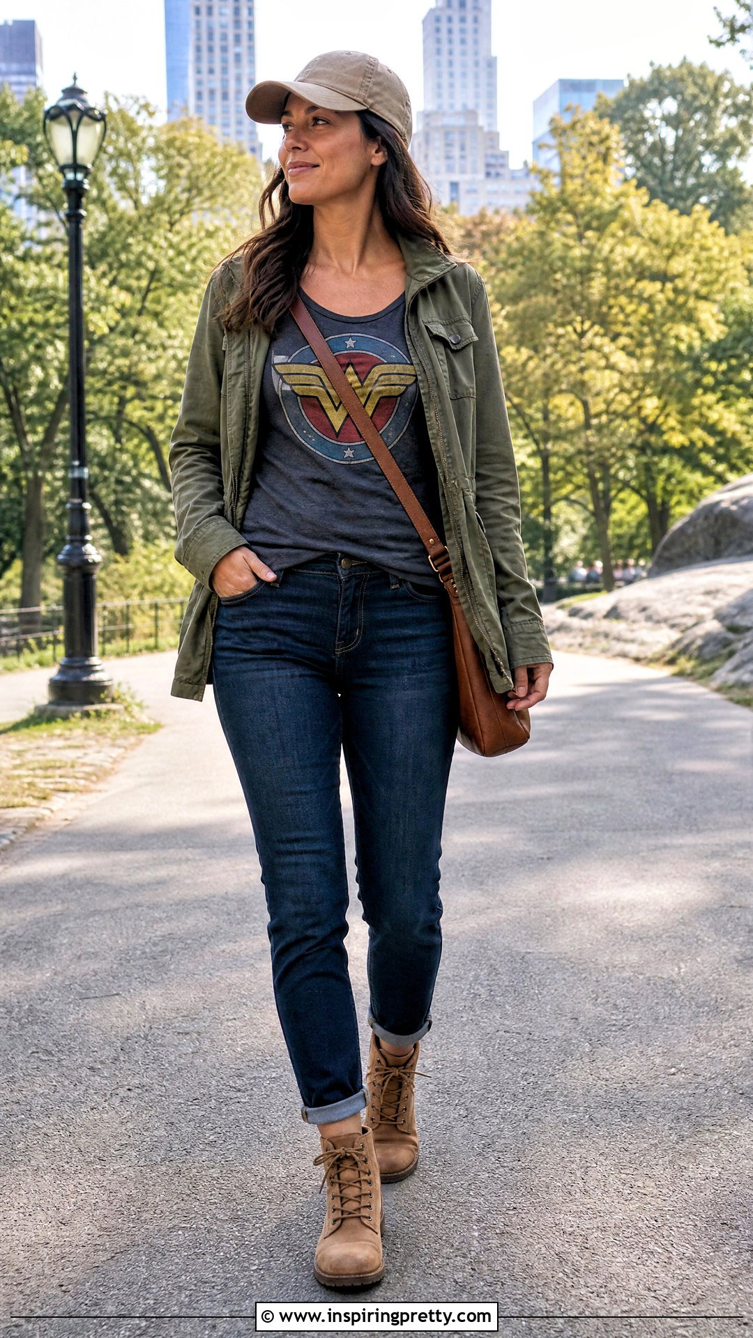 Wonder Woman Tank Top With A Utility Jacket - 25 wonder woman tank top outfit ideas