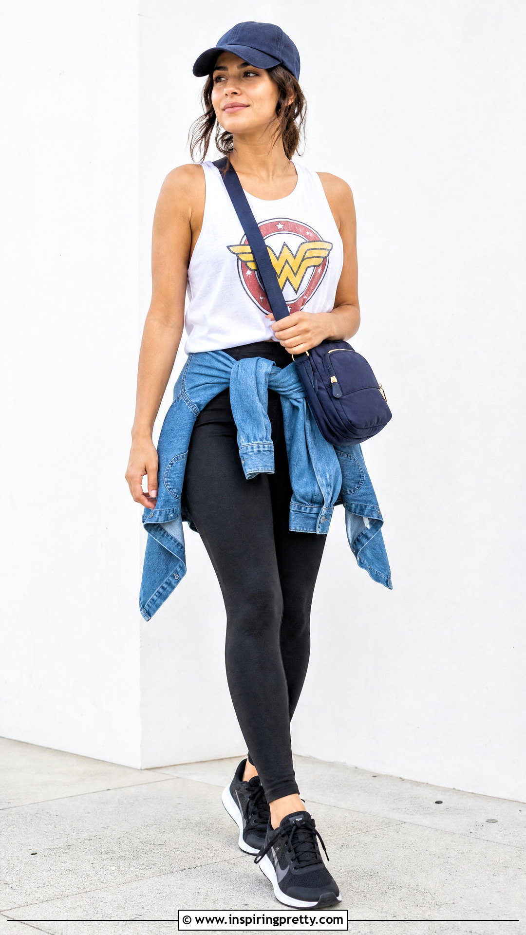 Wonder Woman Tank Top With Black Leggings - 25 wonder woman tank top outfit ideas