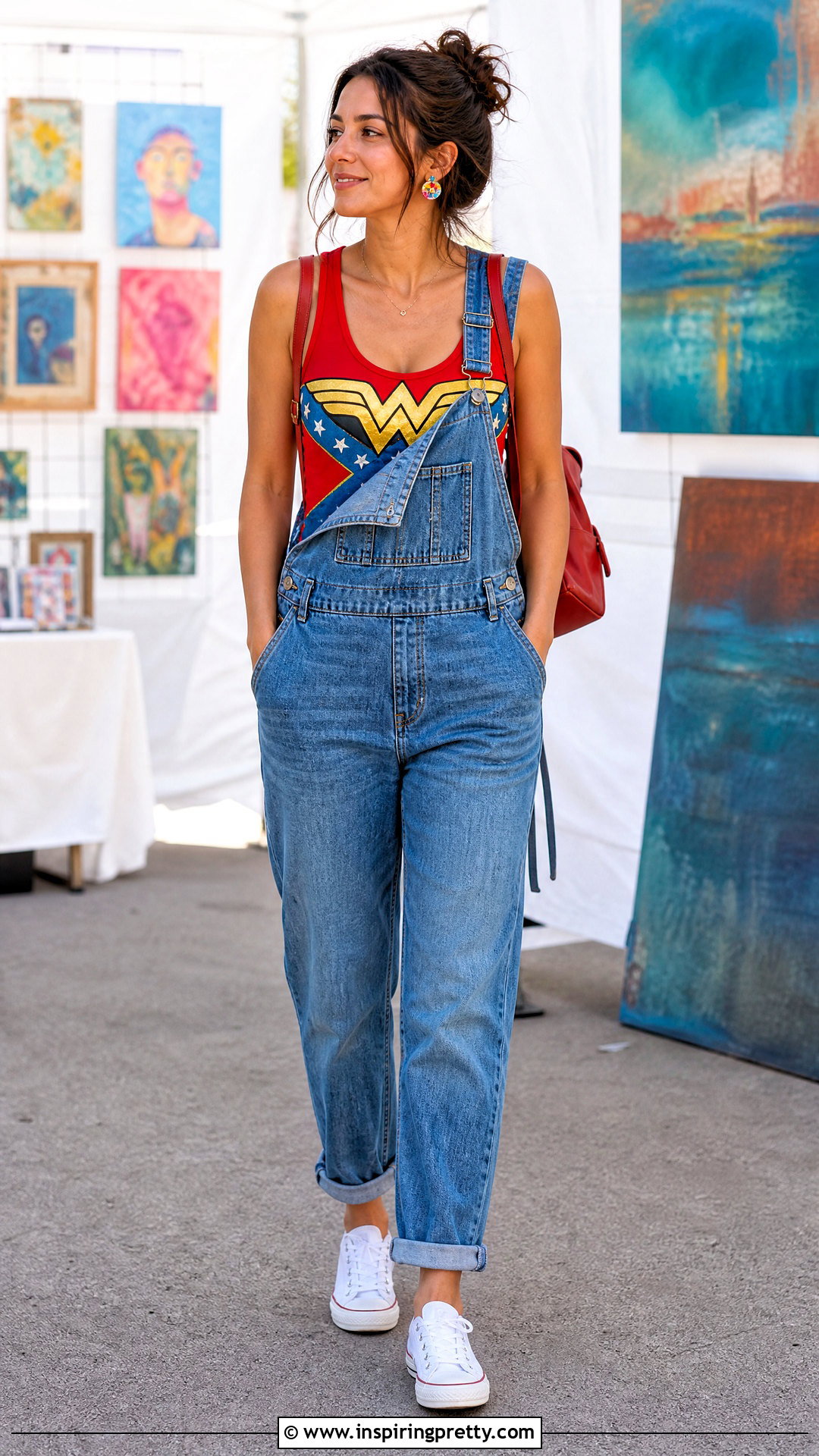 Wonder Woman Tank Top With Overalls - 25 wonder woman tank top outfit ideas