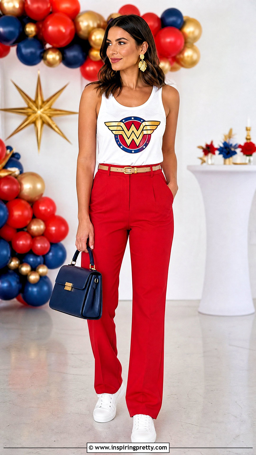 Wonder Woman Tank Top With Red Pants - 25 wonder woman tank top outfit ideas
