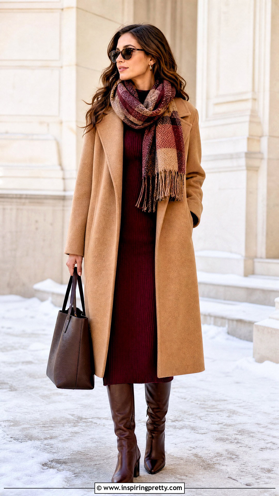 Wool Coat And Knit Dress Sewing Look - 50 top nähen ideas
