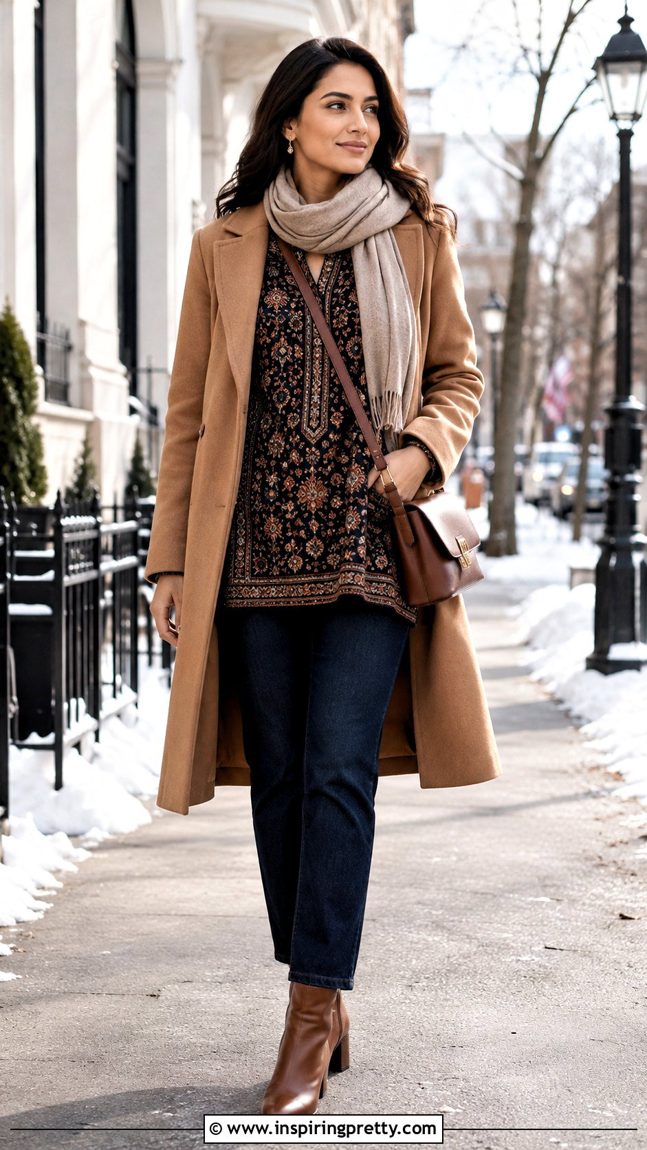 Wool Short Kurti With Jeans And Ankle Boots - 50 short kurti top outfit ideas