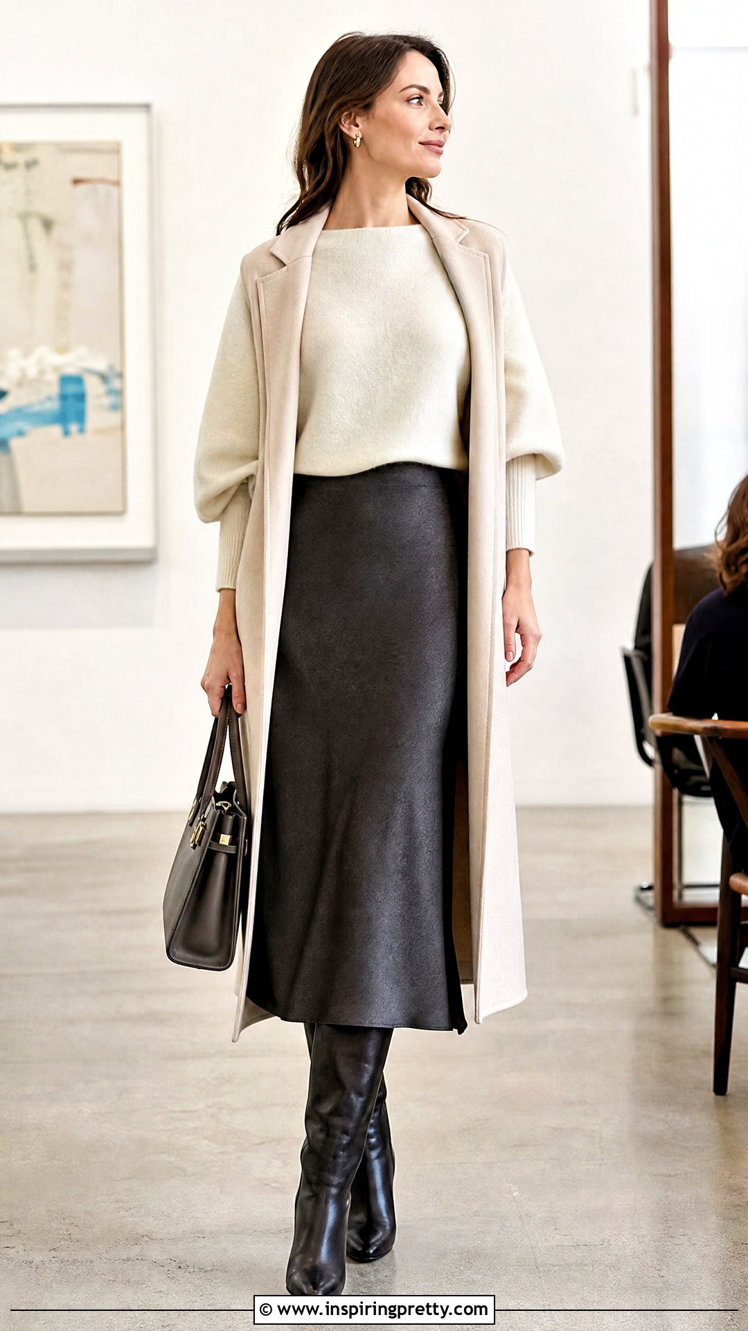 Woolen Batwing Top With Midi Skirt - 50 woolen tops for women