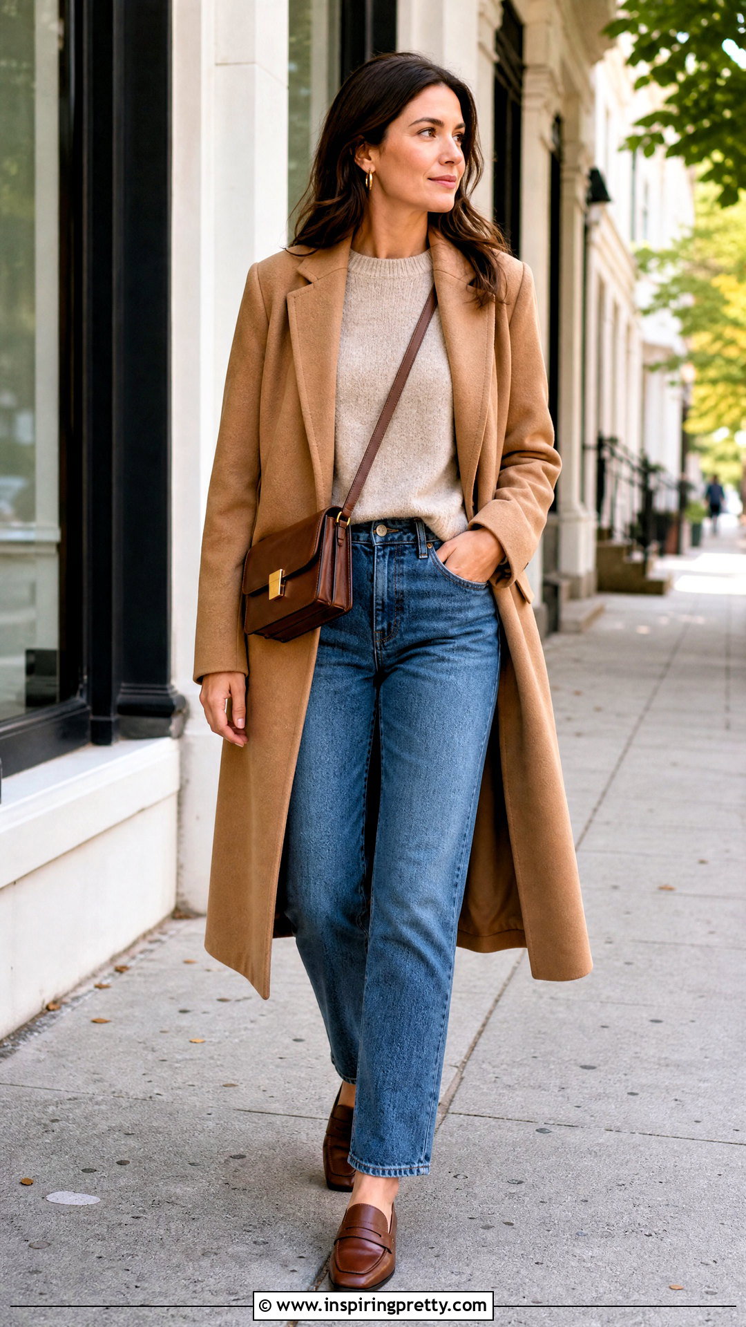Woolen Crewneck Top With Straight Leg Jeans - 50 woolen tops for women