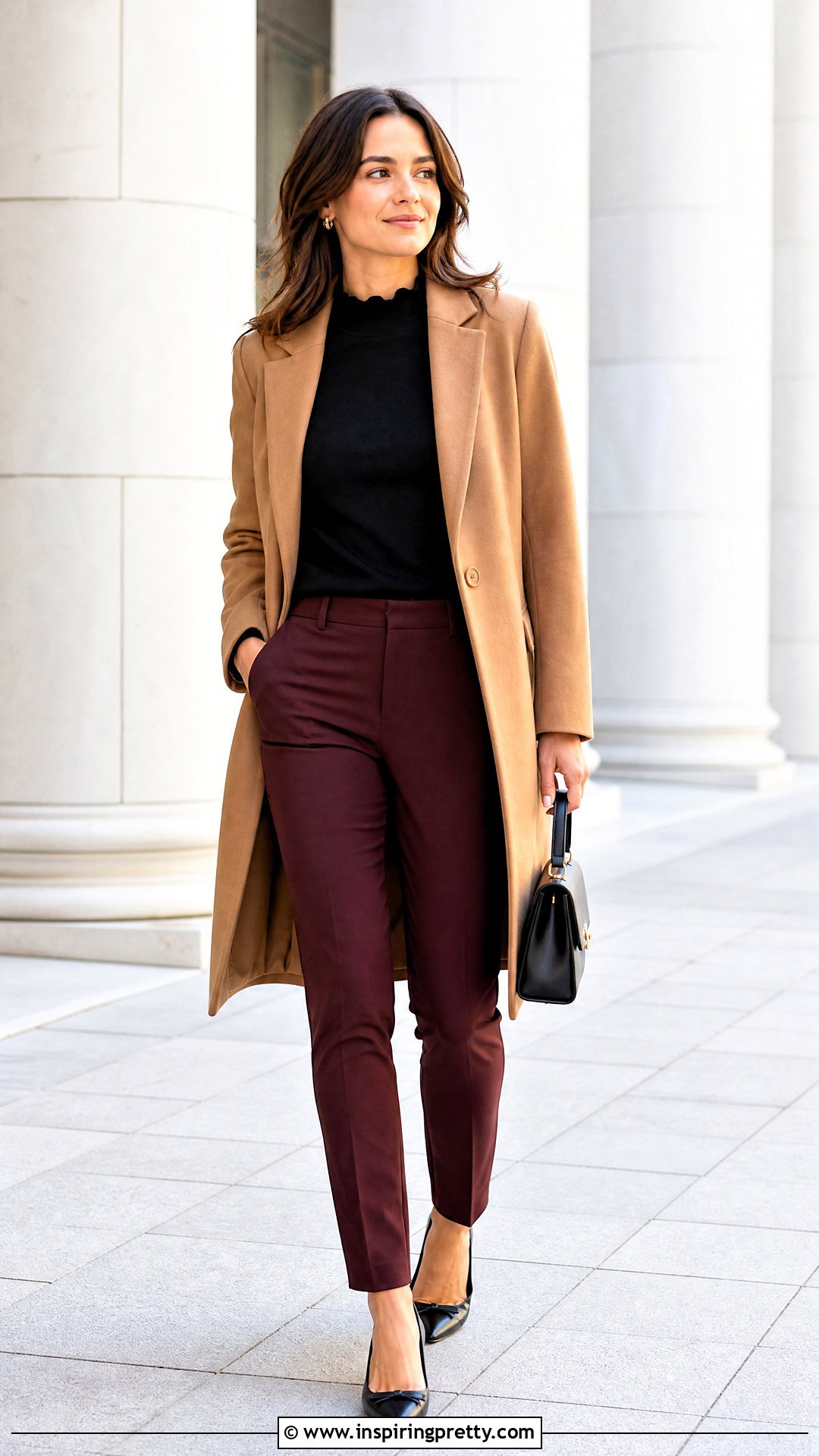 Woolen Ruffle Neck Top With Cigarette Pants - 50 woolen tops for women