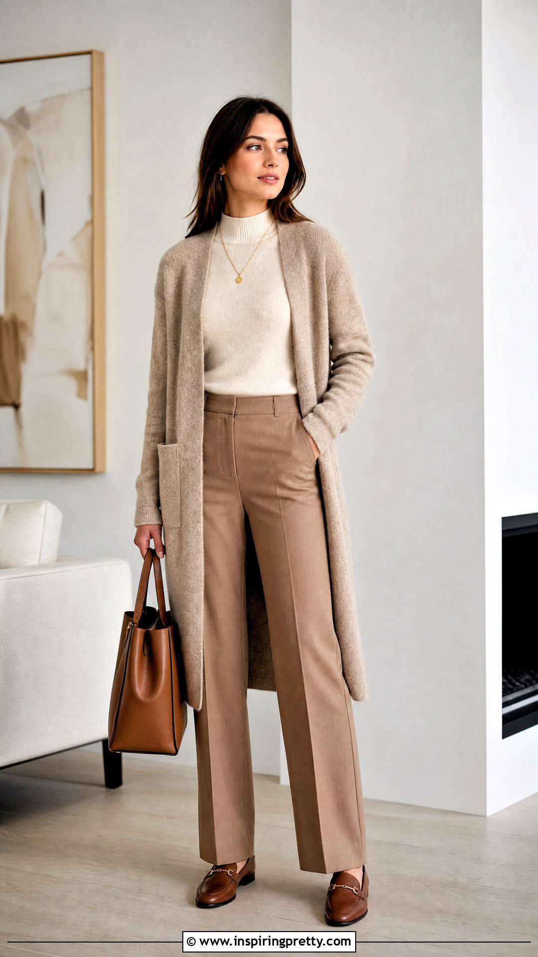 Woolen Top With Cardigan Layer - 50 woolen top outfit ideas