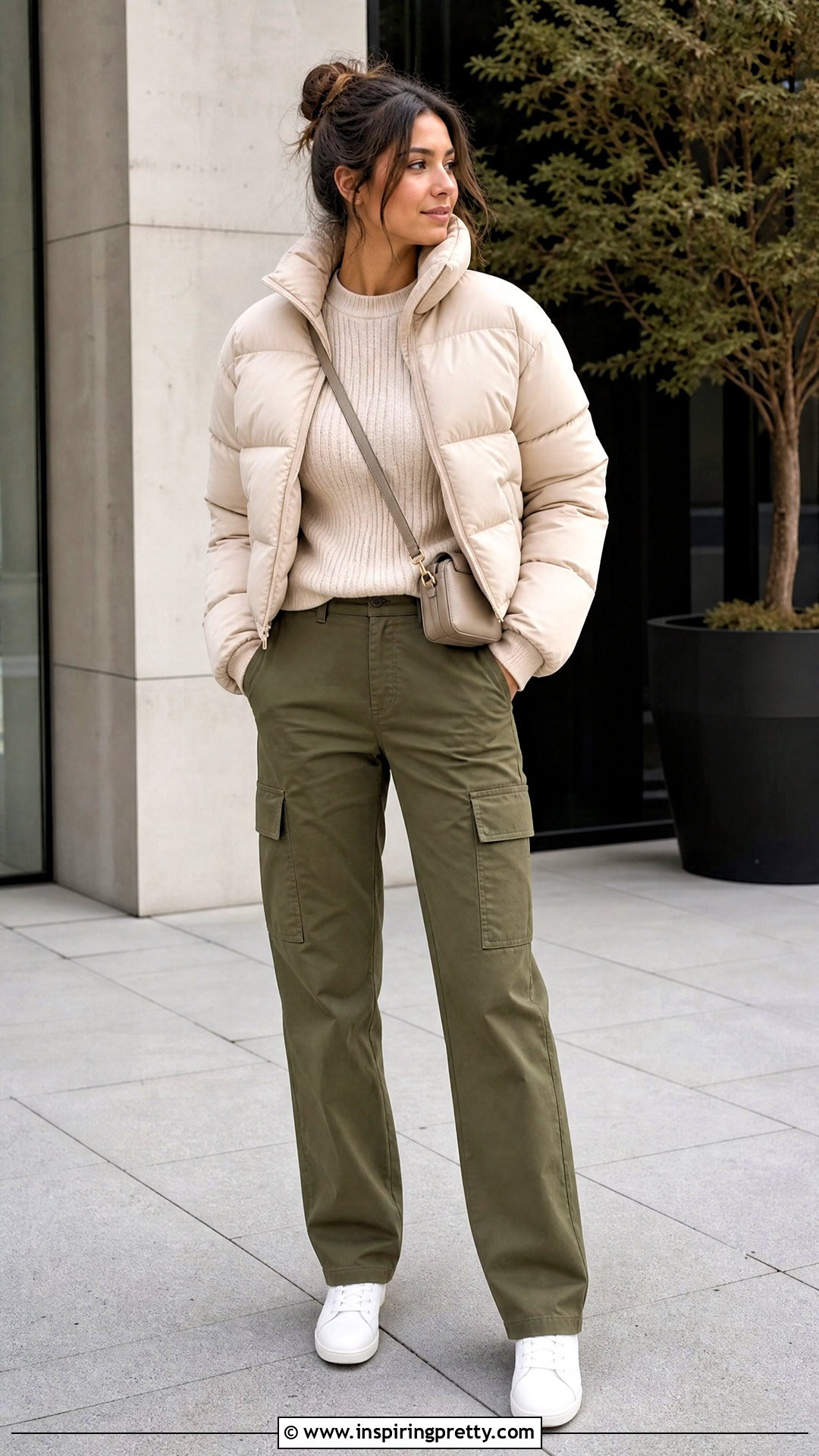 Woolen Top With Cargo Pants - 50 woolen top outfit ideas