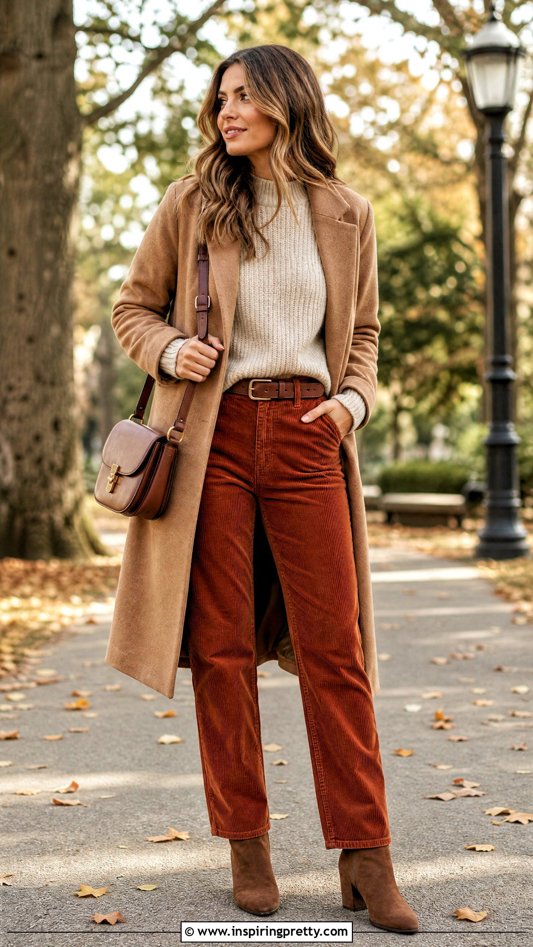 Woolen Top With Corduroy Pants - 50 woolen top outfit ideas