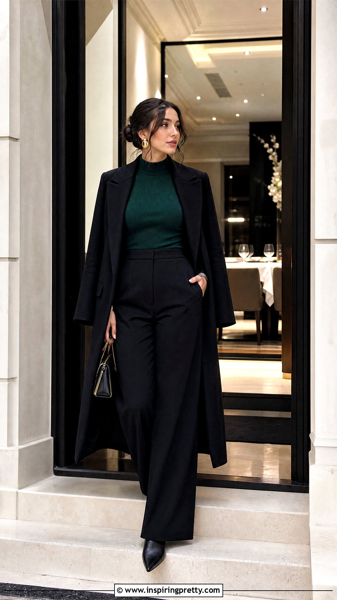 Woolen Top With Dinner Trousers - 50 woolen top outfit ideas