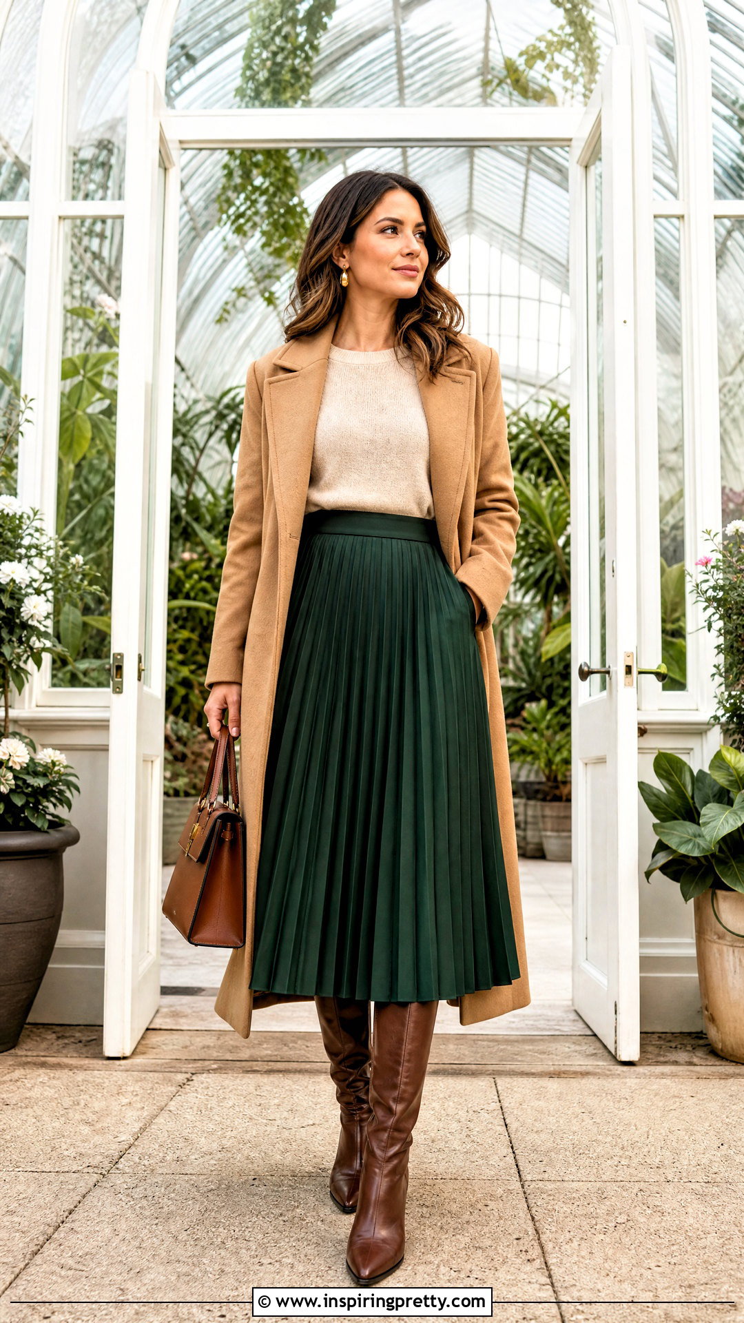 Woolen Top With Green Skirt - 50 woolen top outfit ideas