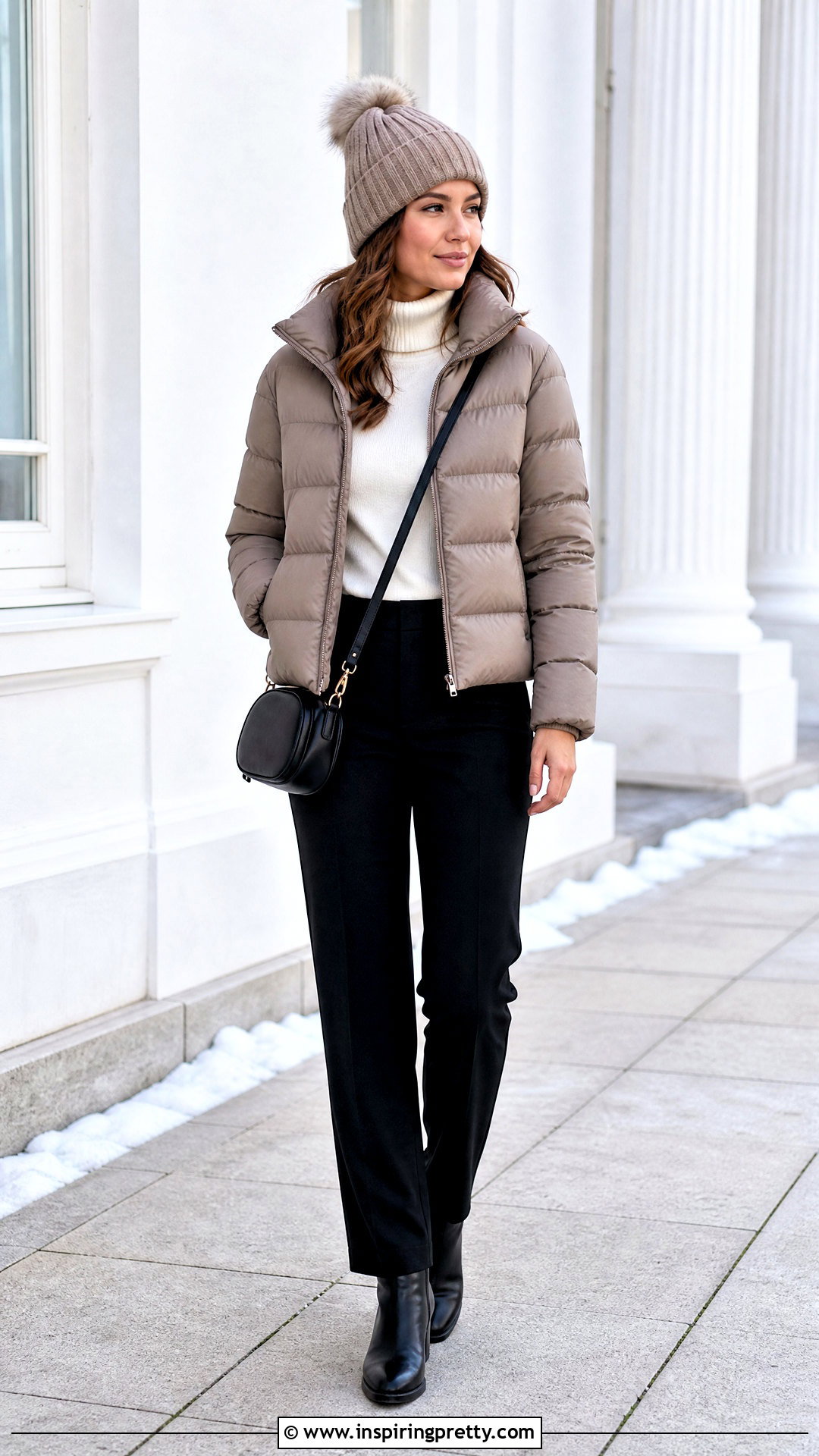 Woolen Top With Puffer Jacket - 50 woolen top outfit ideas