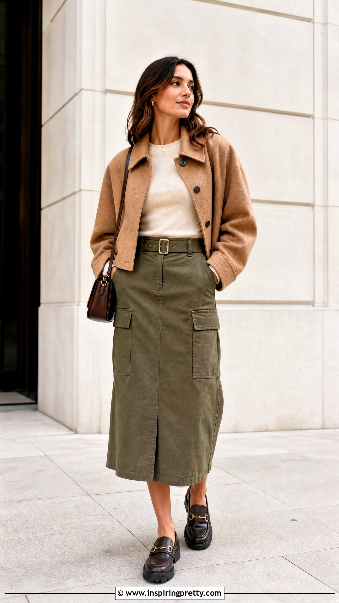 Woolen Top With Utility Skirt - 50 woolen top outfit ideas