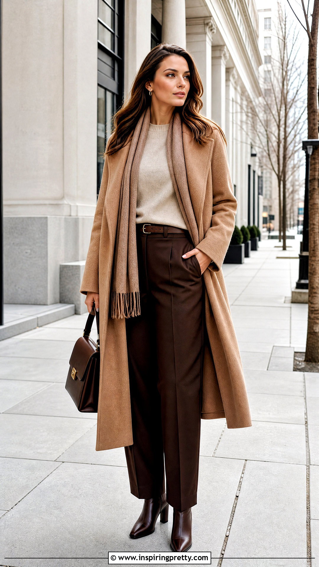 Woolen Top With Wool Coat - 50 woolen top outfit ideas