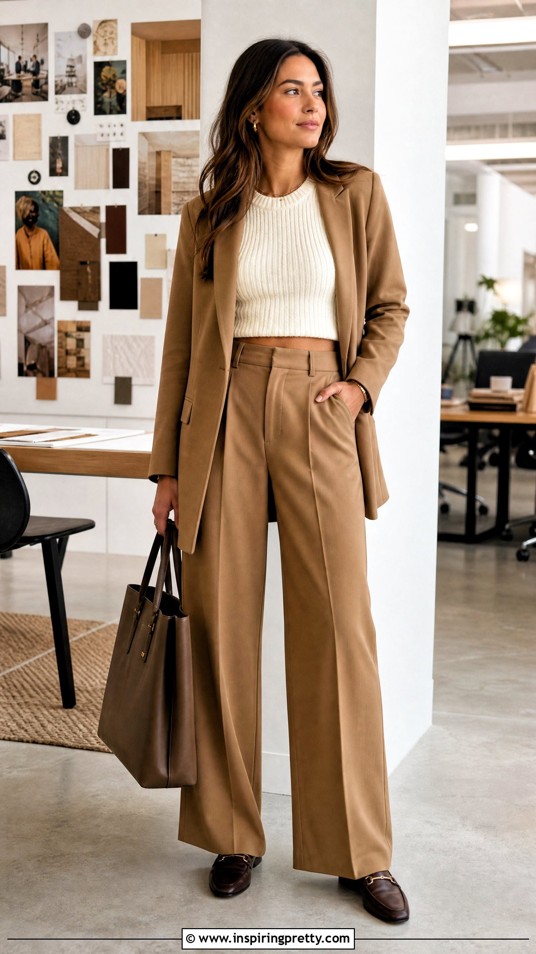Work Crop Top With Palazzo Pants And Blazer - 50 crop top with plazo outfit ideas