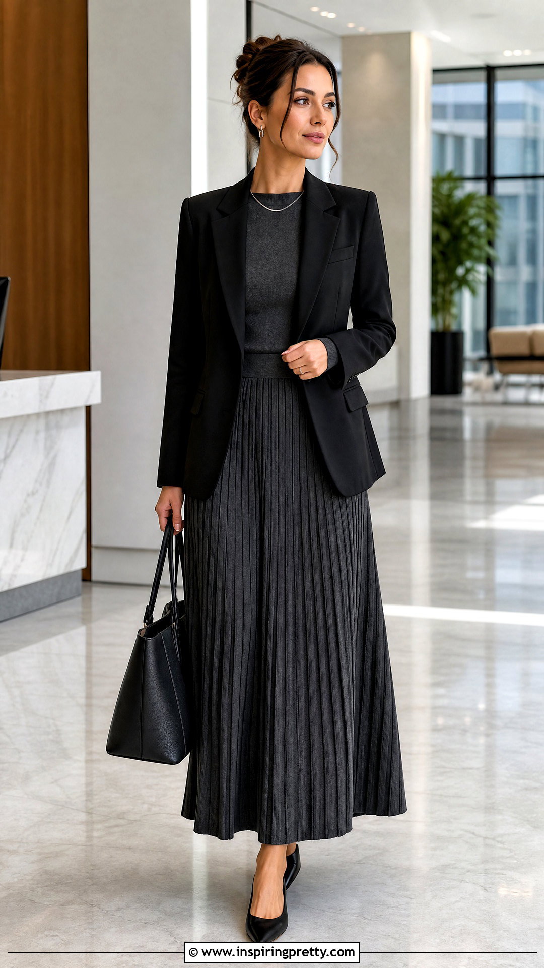 Work Maxi Skirt And Long Sleeve Top Set - 20 Maxi Skirt And Long Sleeve Top Sets