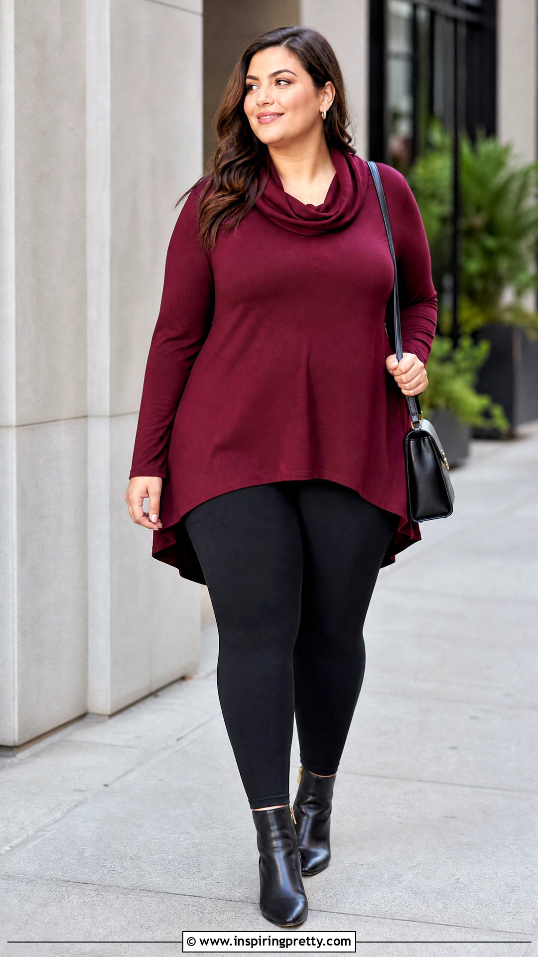 Workshop Republic Cowl Neck Top With Black Leggings - 20 Workshop Republic Clothing Tops outfit ideas
