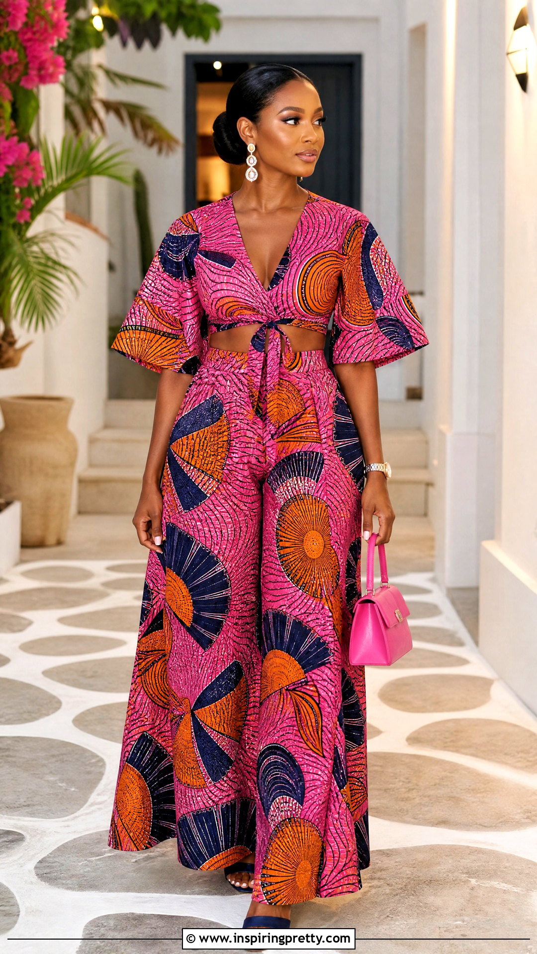 Wrap Ankara Palazzo Trouser And Crop Top - 50 Ankara Palazzo Trouser And Crop Top outfit ideas