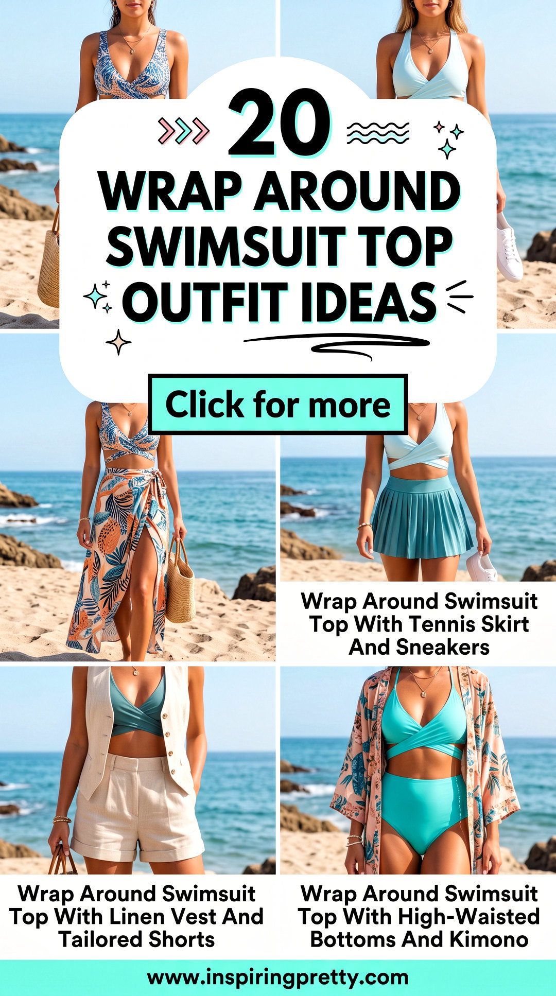 20 Wrap Around Swimsuit Top Outfit Ideas for Chic Beach Days - 20 Wrap Around Swimsuit Top Outfit Ideas for Chic Beach Days
