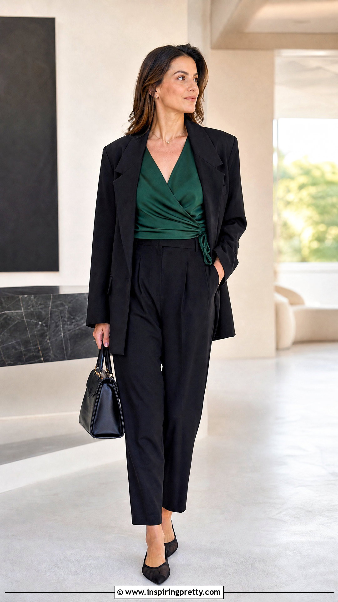 Wrap Around Tank Top With Black Trousers - 25 Wrap Around Tank Top outfit ideas