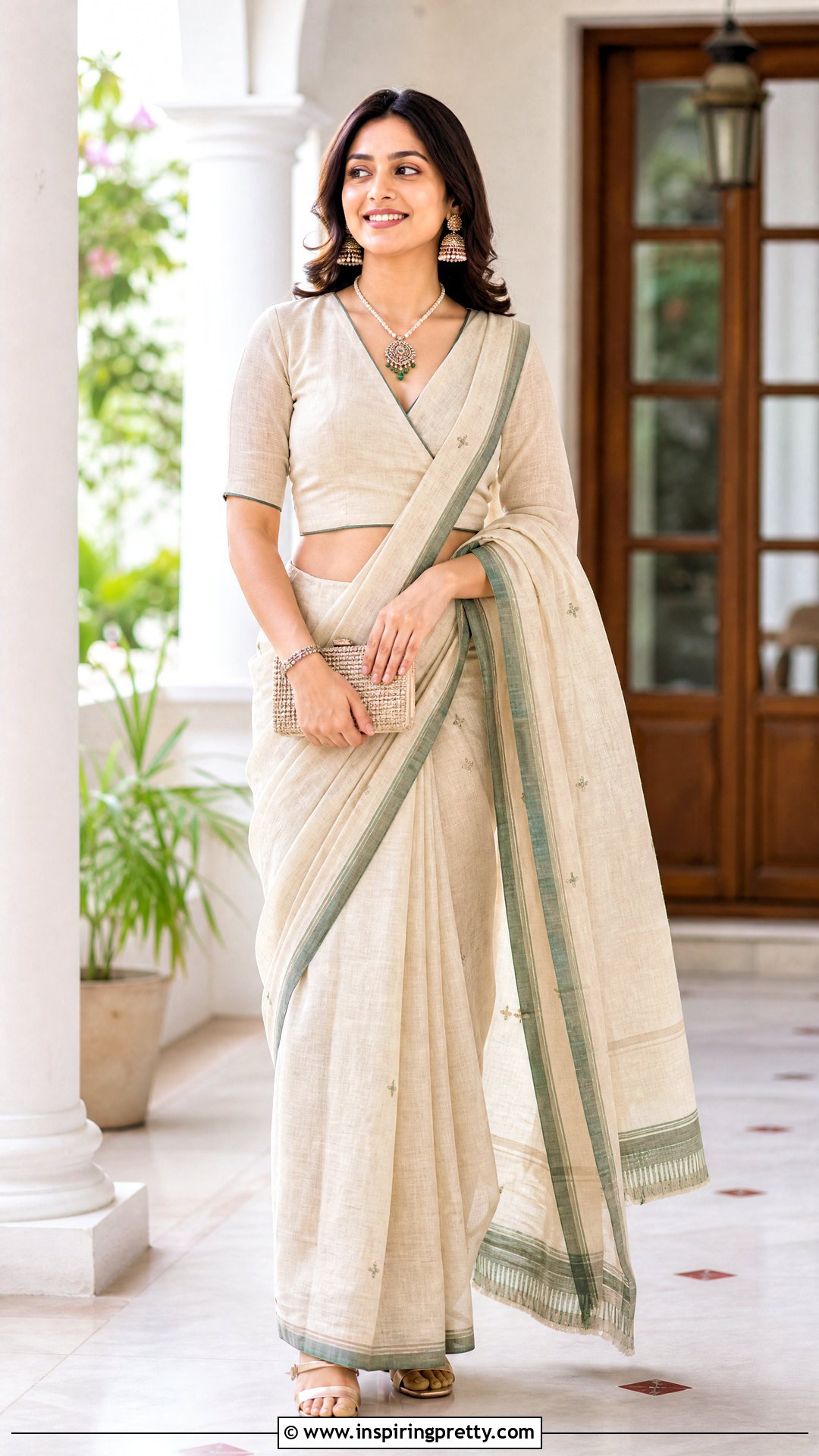 Wrap Crop Top Blouse With Saree - 50 crop top blouse designs