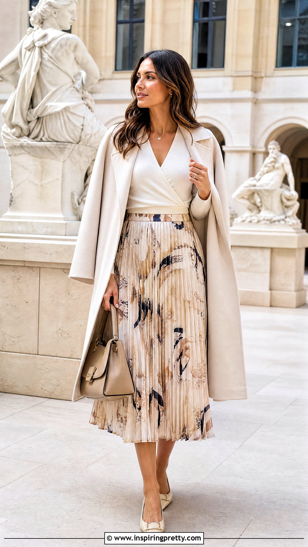 Wrap Full Sleeve Top With Midi Skirt - 50 full sleeve top outfits