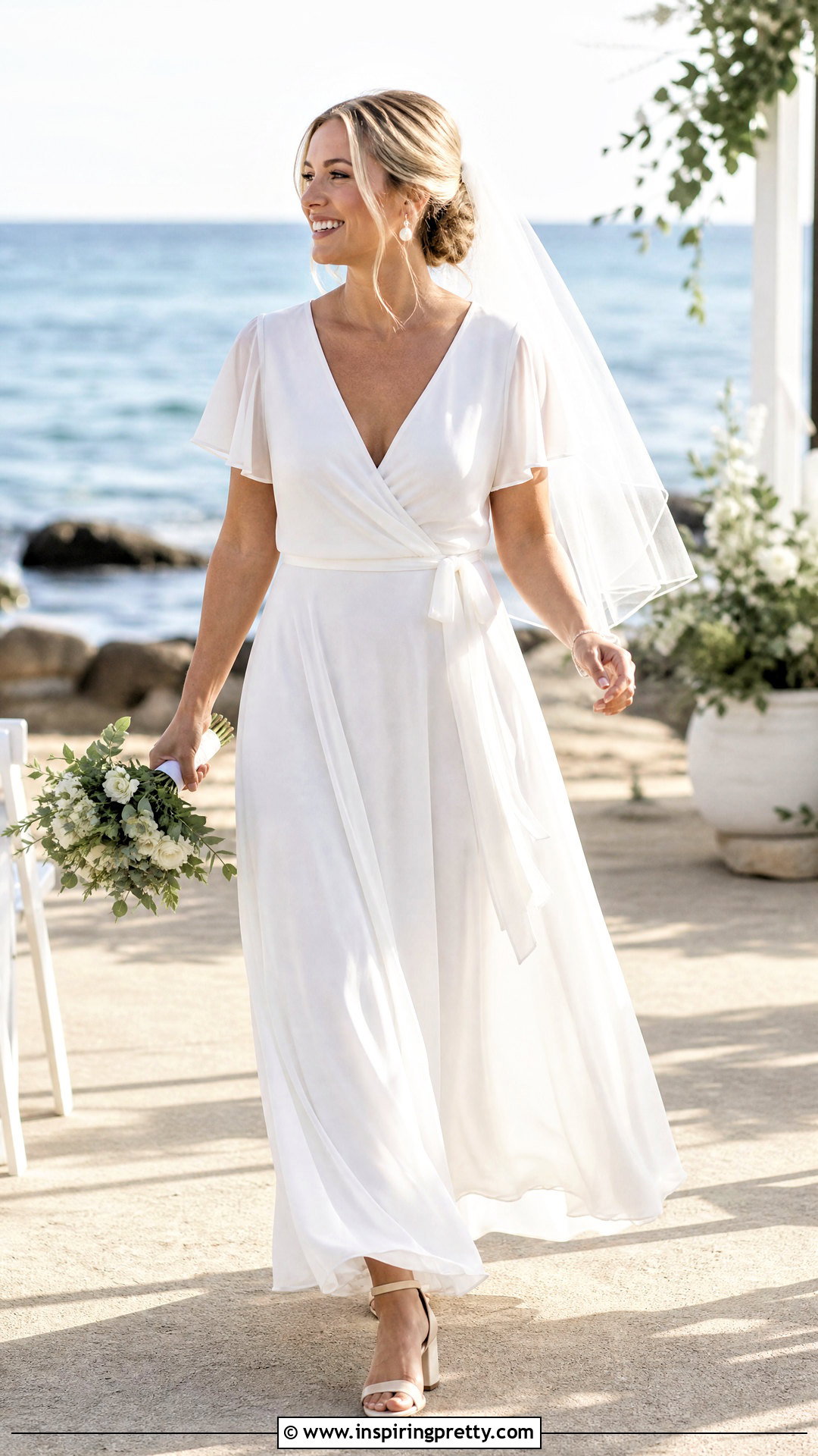 Wrap Top And Flowing Chiffon Wedding Skirt - 20 Wedding Skirt And Top Two Pieces
