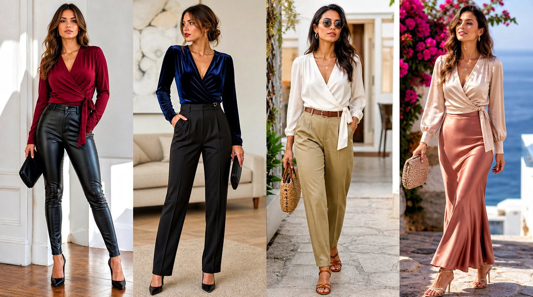 50 Wrap Top Outfit Ideas for Flattering Chic Everyday Style
