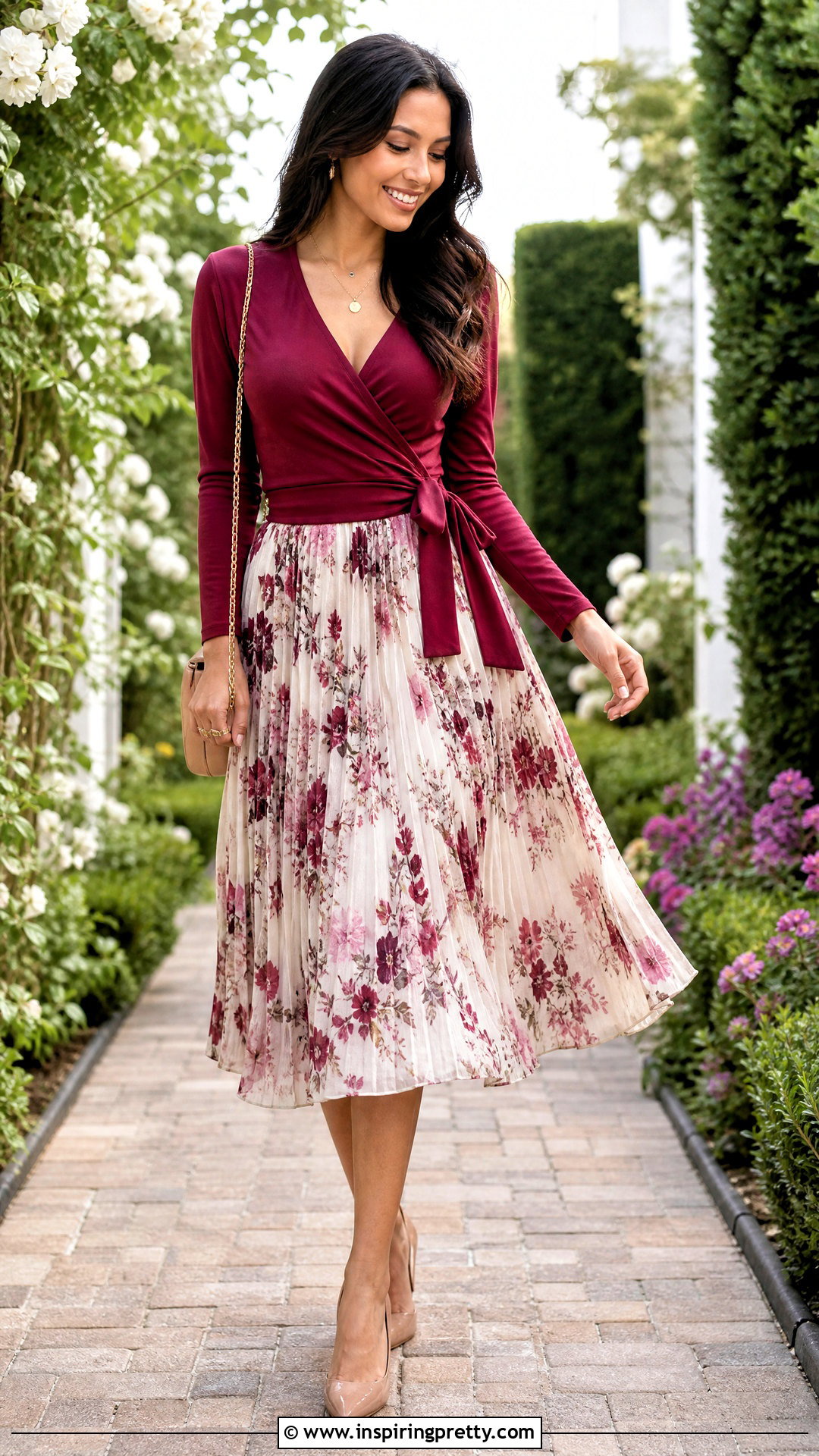Wrap Top With Midi Skirt - 50 top design